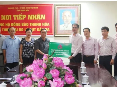 Ngân hàng Chính sách xã hội Việt Nam ủng hộ người dân Thanh Hóa bị thiệt hại do mưa lũ