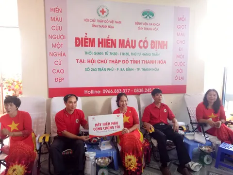 Ra mắt 'Điểm hiến máu cố định' tại Hội Chữ thập đỏ tỉnh Thanh Hóa