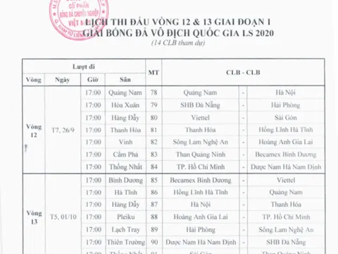 Chính thức: V-League 2020 trở lại vào cuối tuần này