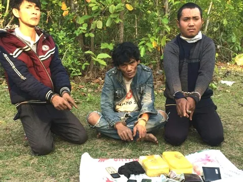 Bắt giữ 3 đối tượng người Lào vận chuyển 24.000 viên ma túy tổng hợp