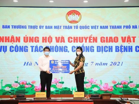 Medlatec Group hỗ trợ test nhanh Covid-19 trị giá gần 1 tỷ đồng tại Hà Nội