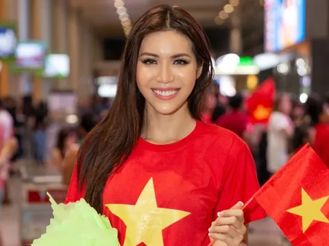Minh Tú rạng rỡ ngày trở về từ cuộc thi Hoa hậu Siêu quốc gia 2018