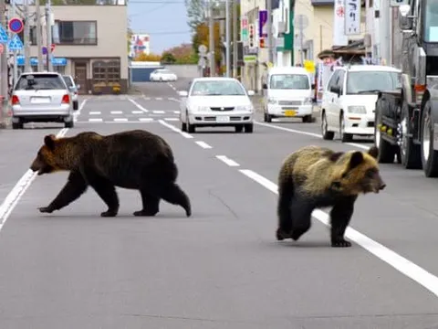 Dân số Nhật Bản teo tóp nhưng gấu, lợn rừng sinh sôi quá đà