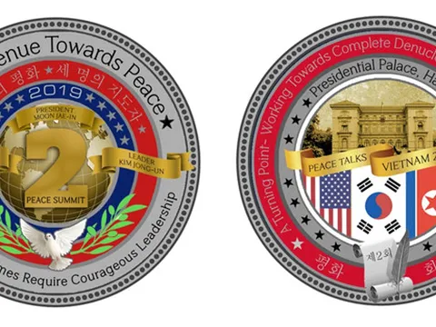 Mỹ phát hành đồng xu 'Hòa bình' nhân dịp Hội nghị Thượng đỉnh Mỹ-Triều lần 2