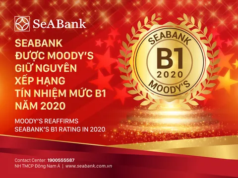 Seabank được Moondy’s giữ nguyên xếp hạng tín nhiệm B1