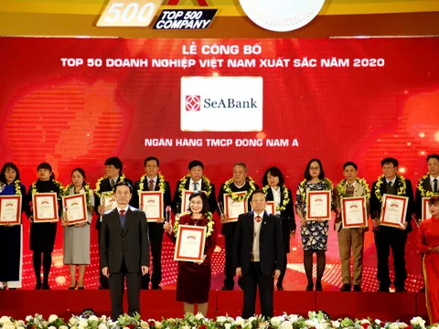 SeABank được xếp hạng Top 50 doanh nghiệp tư nhân lớn nhất Việt Nam năm 2020