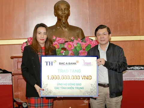 Tập đoàn TH ủng hộ 1 tỉ đồng giúp đồng bào vùng lũ miền Trung