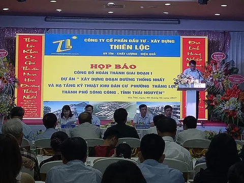 Thái Nguyên: Dự án xây dựng khu dân cư và tuyến đường Thống Nhất hoàn thành giai đoạn I