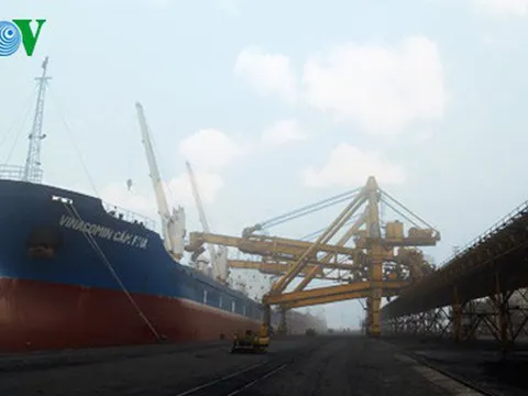 Cảng Cẩm Phả rót 32.000 tấn than đầu năm mới