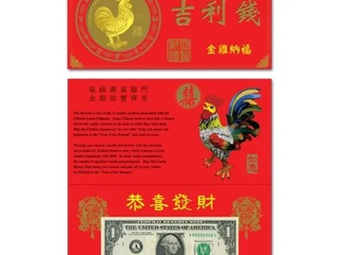 Tờ 1 USD phiên bản Gà may mắn cháy hàng ở Mỹ