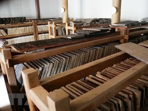 Bộ Mộc bản kinh Phật chùa Bổ Đà nhận danh hiệu bảo vật quốc gia