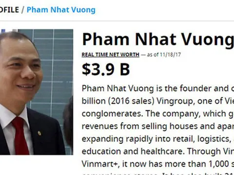 Tỷ phú Việt, những khối tiền tỷ USD Forbes không ngờ tới