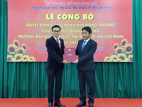 Tiến sĩ Vũ Việt Bảo giữ chức Chủ tịch Hội đồng Trường Đại học Thể dục Thể thao TPHCM