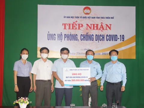 Thừa Thiên Huế tiếp nhận các nguồn tài trợ ủng hộ Quỹ Vaccine phòng chống Covid-19
