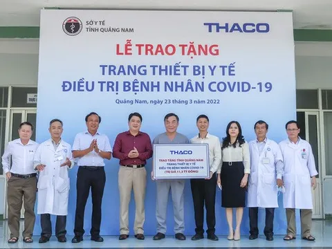 THACO tiếp tục trao tặng thiết bị y tế điều trị bệnh nhân Covid-19