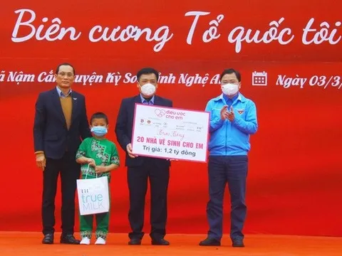 Tập đoàn TH tài trợ 30 công trình nhà vệ sinh cho học sinh dân tộc thiểu số