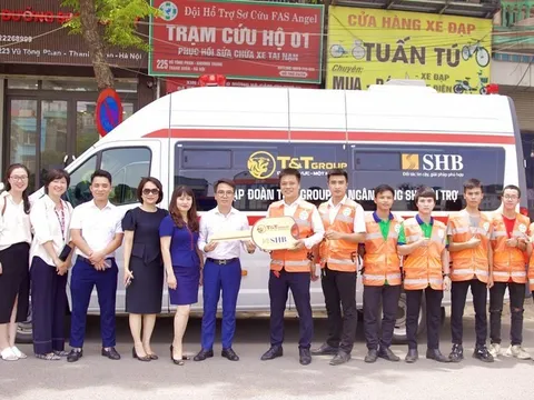 T&T Group và SHB tặng xe cứu thương cho Đội hỗ trợ sơ cứu FAS Angel Hà Nội