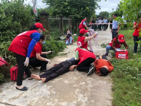 Khánh Hoà: Diễn tập phòng, chống thiên tai cho xã trọng yếu trước mùa mưa bão ở xã Ninh Sơn