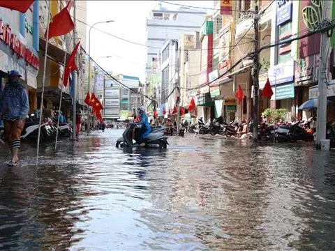 Cà Mau: 349 căn nhà bị ngập do mưa to kết hợp với triều cường dâng cao