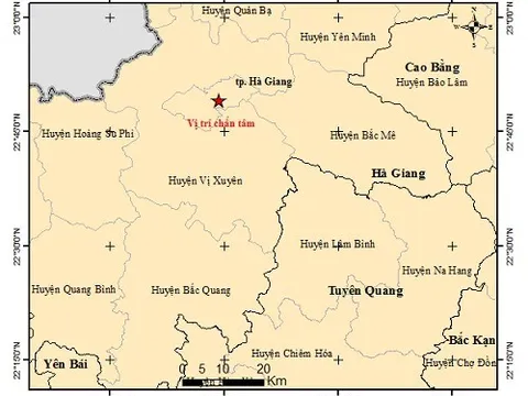 Động đất 3 độ Richter vừa xảy ra ở Hà Giang