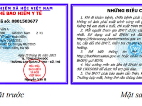 Đối tượng nào được cấp bảo hiểm y tế mẫu mới