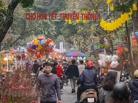 Hà Nôi: Cấm đường, phân luồng giao thông để mở chợ hoa Tết