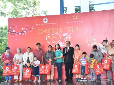 Hội Chữ thập đỏ tỉnh Bình Thuận: Tổ chức “Tết Nhân ái” Xuân Quý Mão 2023