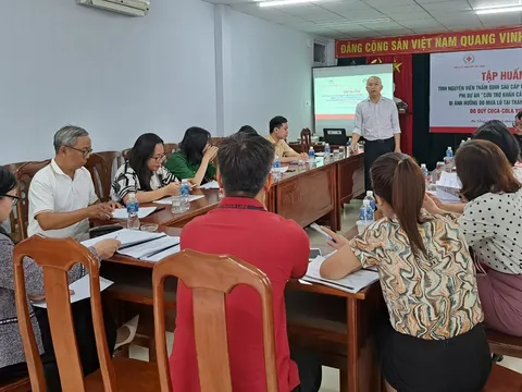 Hội Chữ thập đỏ Đà Nẵng: Tổ chức tập huấn cho tình nguyện viên Chữ thập đỏ thẩm định sau cấp phát khoản viện trợ