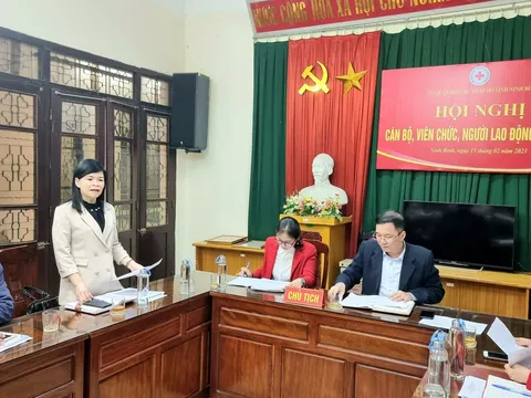 Công đoàn - Cơ quan Hội Chữ thập đỏ tỉnh Ninh Bình  tổ chức Hội nghị Cán bộ, viên chức,  lao động năm 2023