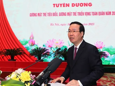 Chủ tịch nước dự Lễ Tuyên dương gương mặt trẻ tiêu biểu toàn quân năm 2023