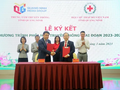 Quảng Ninh: Trung tâm Truyền thông và Hội Chữ thập đỏ ký kết chương trình phối hợp tuyên truyền giai đoạn 2023 - 2028