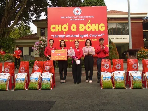 Bình Dương: Tổ chức chợ 0 đồng “Chữ thập đỏ vì mọi người, ở mọi nơi”