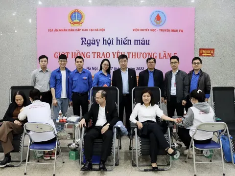 TAND cấp cao tại Hà Nội tổ chức “Ngày hội hiến máu - Giọt hồng trao yêu thương lần 5”