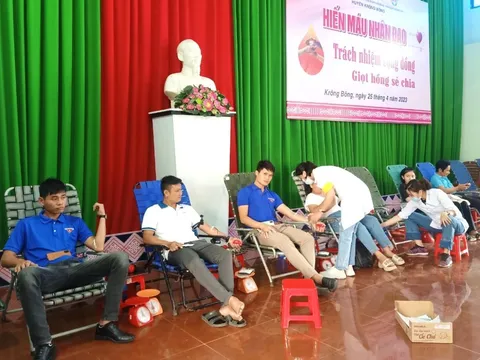 Đắk Lắk: Tiếp nhận 276 đơn vị máu tại Ngày hội hiến máu tình nguyện huyện Krông Bông