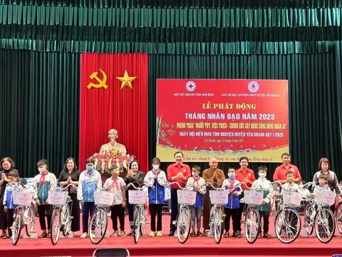 Ninh Bình: Phát động tháng Nhân đạo 2023 và phong trào "Người tốt, việc thiện - Chung sức xây dựng cộng đồng nhân ái"