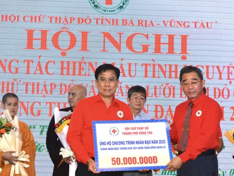 Bà Rịa - Vũng Tàu: Hội Chữ thập đỏ tỉnh tiếp nhận 2 tỷ đồng cho các hoạt động hưởng ứng Tháng Nhân đạo 2023