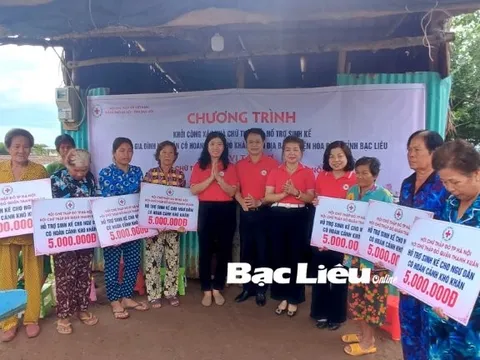 Xây nhà Chữ thập đỏ và hỗ trợ sinh kế cho ngư dân