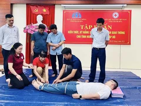 Thanh Hóa: Tập huấn sơ cấp cứu tai nạn giao thông cho 120 tình nguyện viên