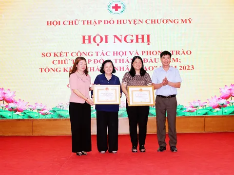 Hà Nội: Hội Chữ thập đỏ huyện Chương Mỹ tổ chức sơ kết công tác 6 tháng đầu năm