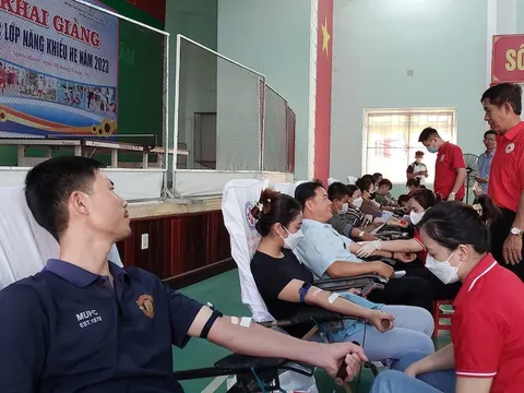 Quảng Ngãi: Tiếp nhận 420 đơn vị máu tại ngày hội hiến máu tình nguyện huyện Nghĩa Hành