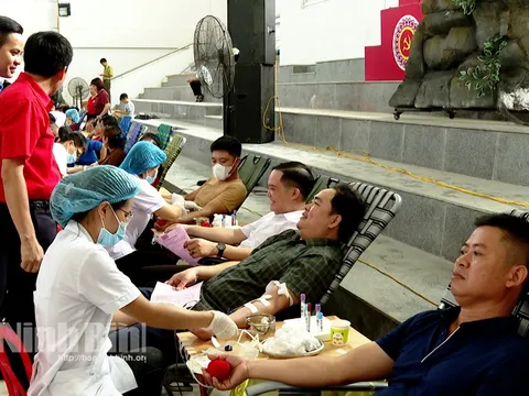 Ninh Bình: Tiếp nhận hơn 500 đơn vị máu từ chương trình Hiến máu tình nguyện ở Nho Quan