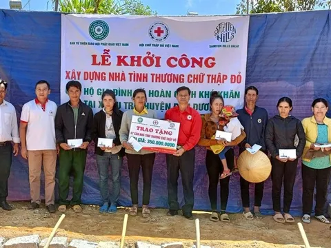 Lâm Đồng: Khởi công xây tặng 7 nhà tình thương chữ thập đỏ