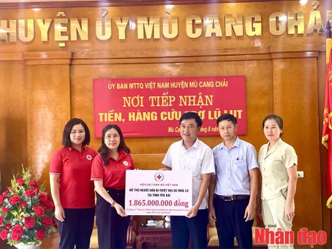 Hội Chữ thập đỏ Việt Nam tiếp tục hỗ trợ gần 2 tỷ đồng cho huyện Mù Cang Chải khắc phục hậu quả thiên tai