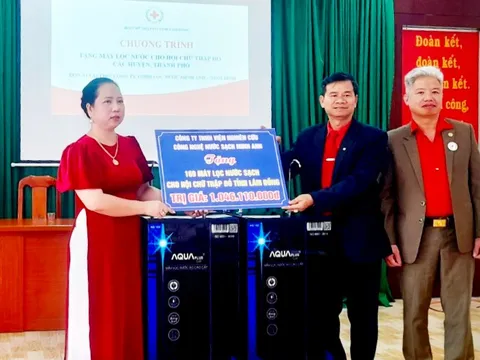 Lâm Đồng tiếp nhận 169 máy lọc nước trị giá hơn 1 tỷ đồng