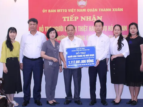 Quận Ba Đình hỗ trợ hơn 1,1 tỷ đồng cho các nạn nhân trong vụ cháy chung cư mini