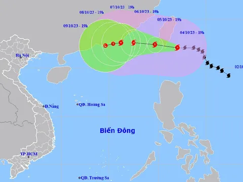Bão Koinu giật cấp 17, ít có khả năng ảnh hưởng tới đất liền nước ta