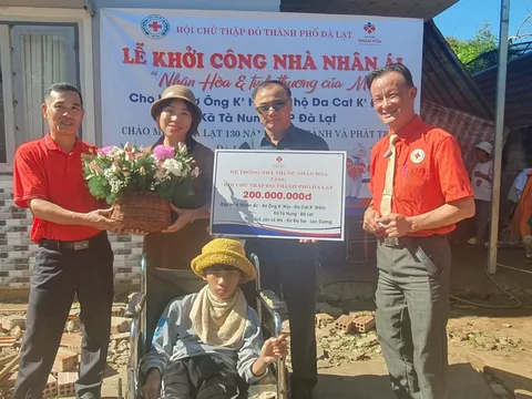 Hội Chữ thập đỏ thành phố Đà Lạt hỗ trợ khởi công những căn nhà nhân ái