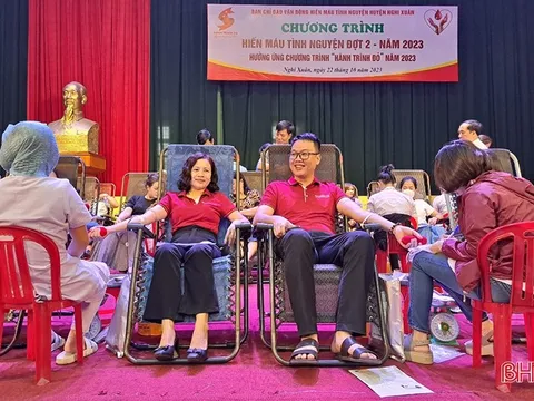 Hà Tĩnh: Nghi Xuân tiếp nhận 222 đơn vị máu tình nguyện