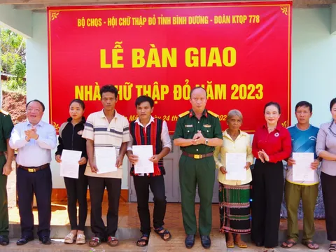 Bình Dương: Bàn giao 5 căn nhà Chữ thập đỏ cho đồng bào dân tộc thiểu số