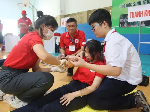 Đà Nẵng: Hội thi tuyên truyền an toàn giao thông và sơ cấp cứu năm 2023 cho học sinh THCS